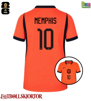 Nederländerna Memphis Depay #10 Hemmatröja Dam VM 2026 Kortärmad